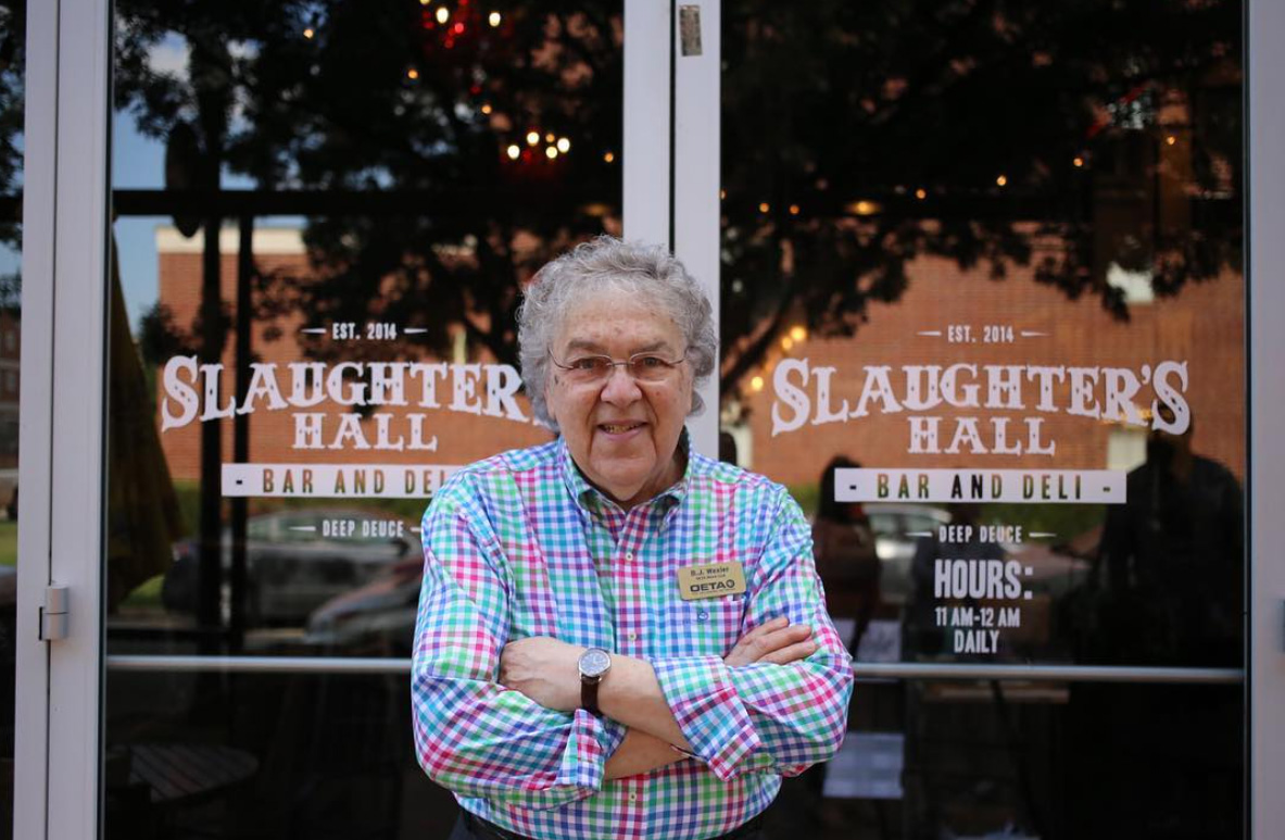 OETA Movie Club host B.J. Wexler outside Slaughter's Hall Bar & Deli in Oklahoma City