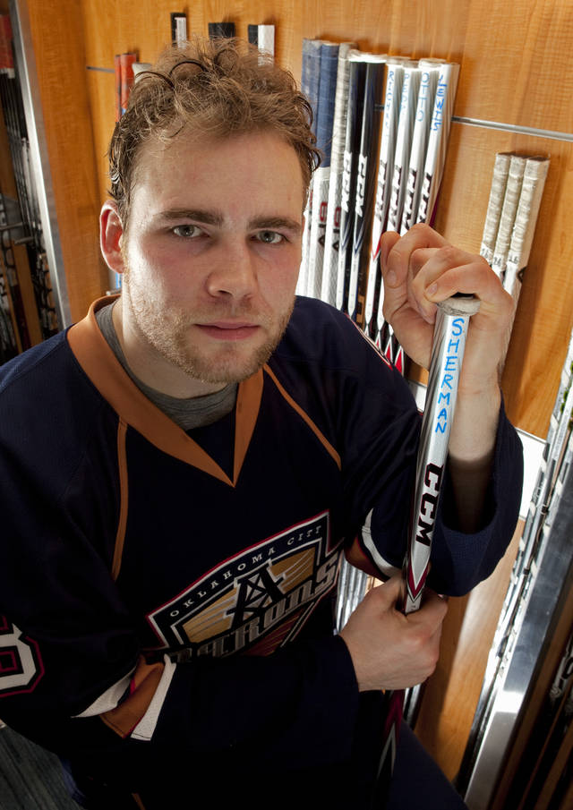 Oklahoma City Barons hockey player Triston Grant